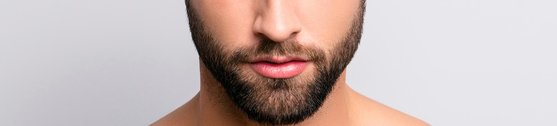 Beard of a young man